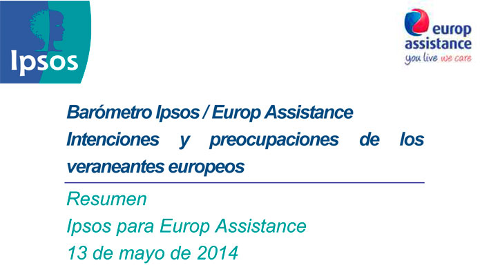 14 Barómetro Vacaciones de los europeos Ipsos-Europ Assistance