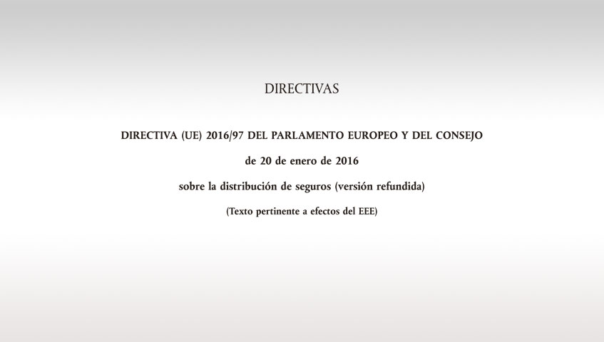 Consulta el texto definitivo de Directiva de Distribución (IDD)
