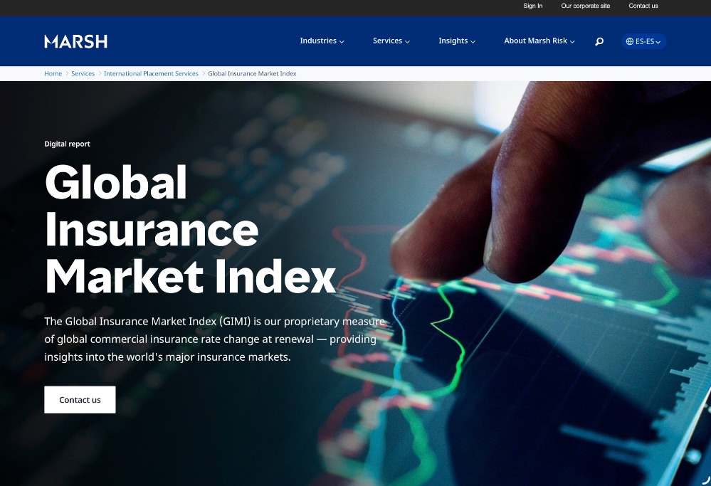 Marsh: las tasas globales de seguros caen un 5% en el primer trimestre de 2026